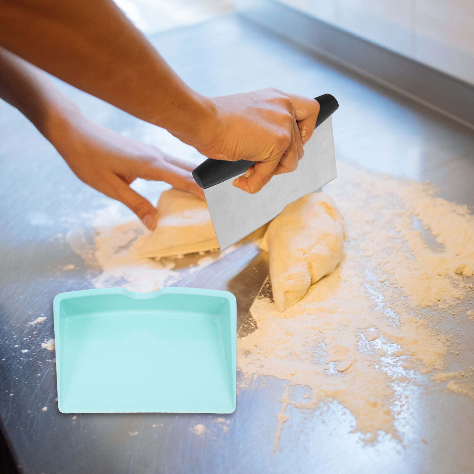 Bench Scraper Dough - 1 Set Hoge Duurzaamheid Deegmes RVS