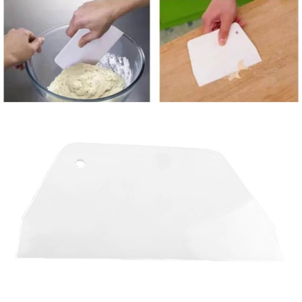Bench Scraper Dough - Voedselveilige PP deegkrabber, flexibele fijne snijrand,