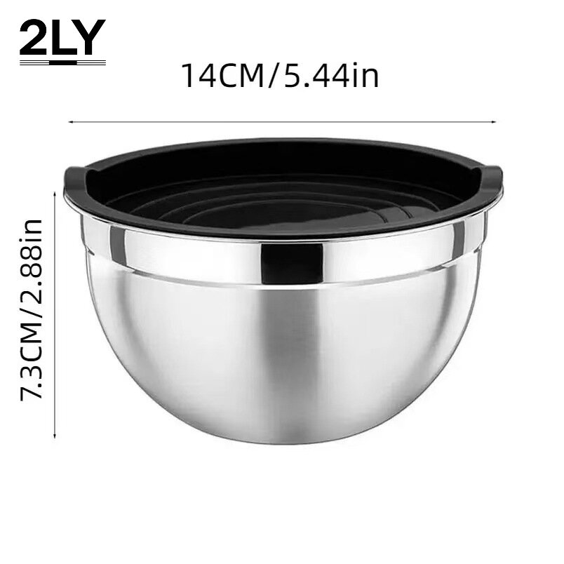 Baking Kitchen Set - Verdikte roestvrijstalen mengkommen set met deksels,