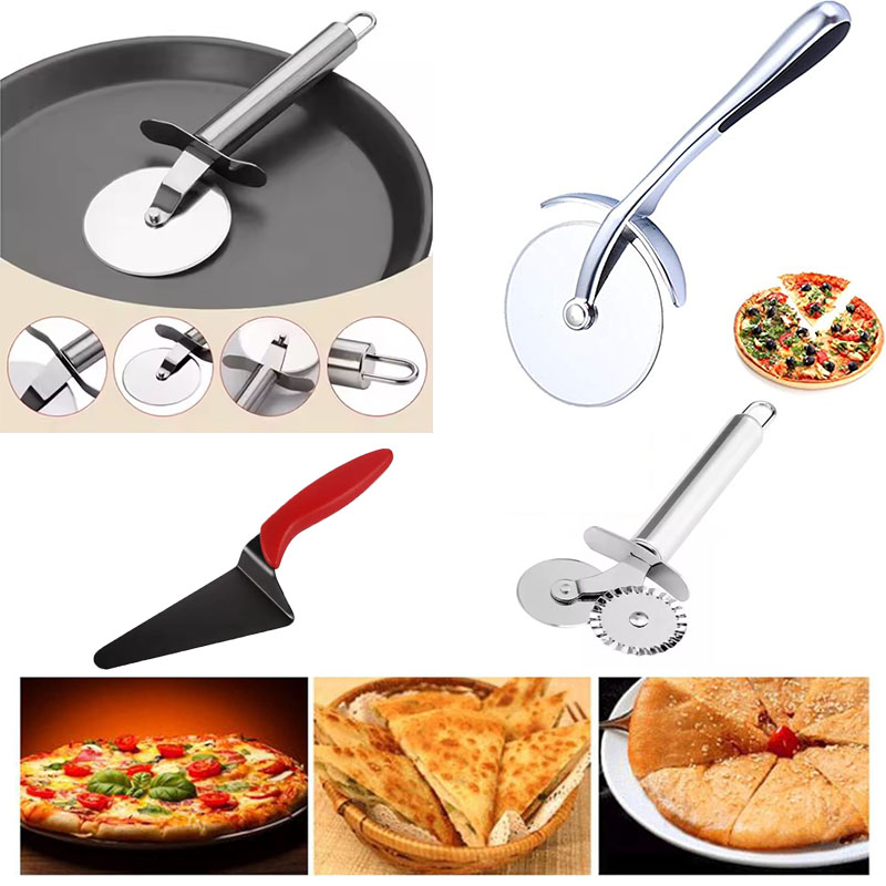 Baking Kitchen Set - Roestvrijstalen pizzasnijderwiel en taartserverset Antiaanbaklaag bakgereedschap