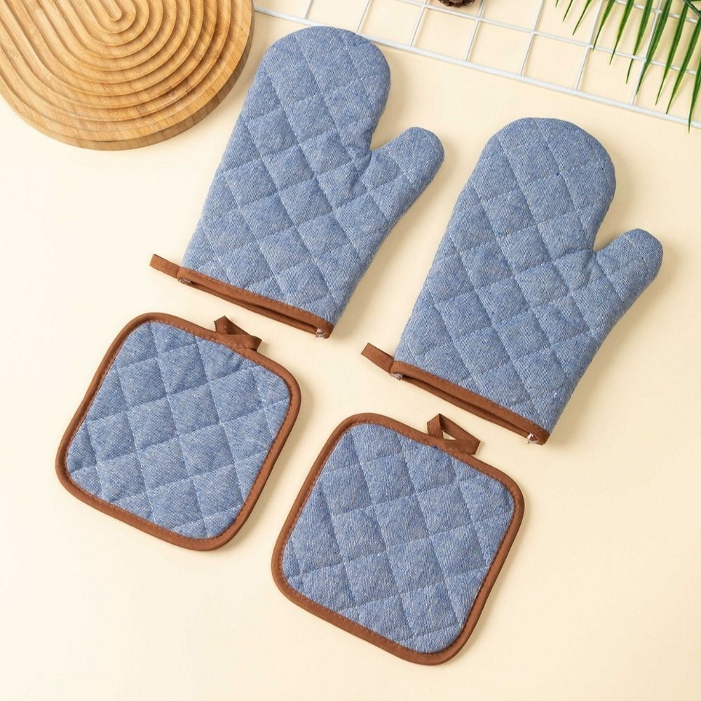 Kitchen Baking Gloves - 2 Stuks Anti Verbrandings Ovenwanten Hittebestendig