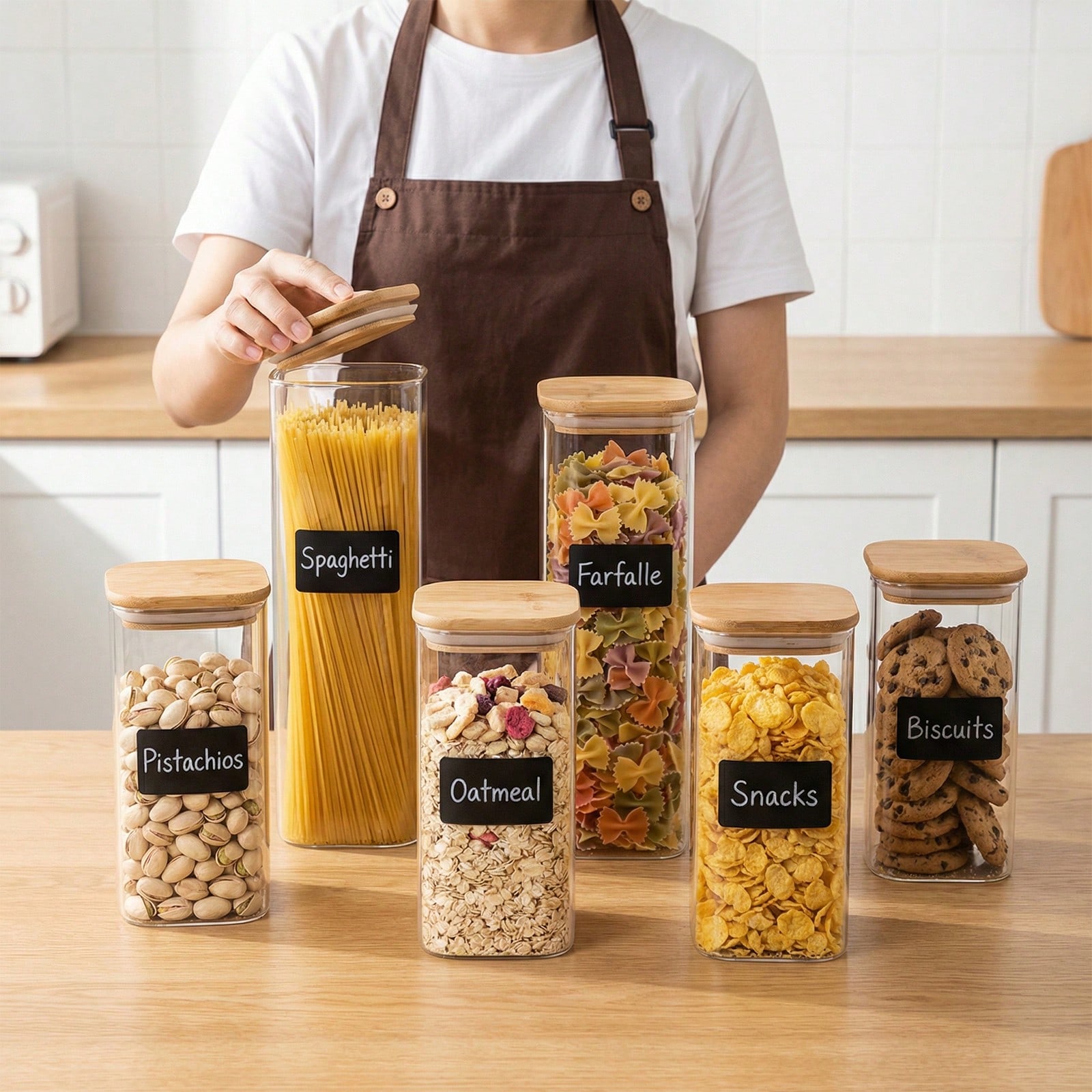 6/12 stuks glazen voedselopsla - Kitchen Baking Storage Containers recensie en prijs