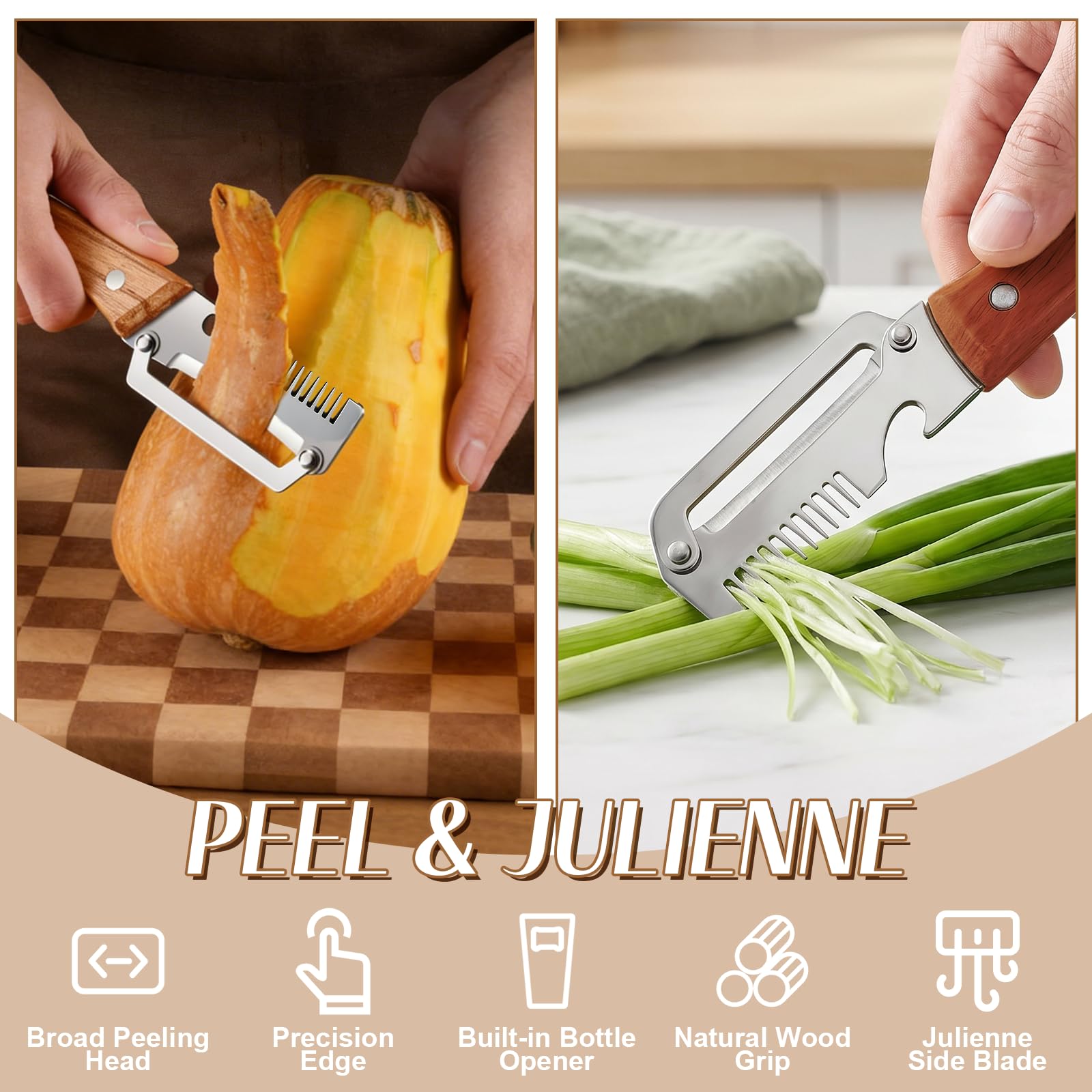 3-in-1 groenteschiller met hou - Kitchen Jobs recensie en prijs