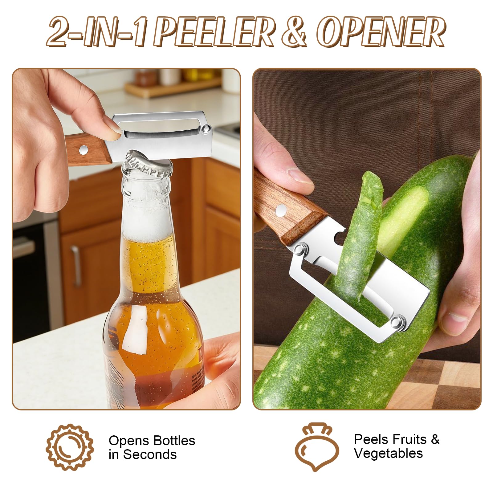 3-in-1 groenteschiller met hou - Kitchen Jobs recensie en prijs