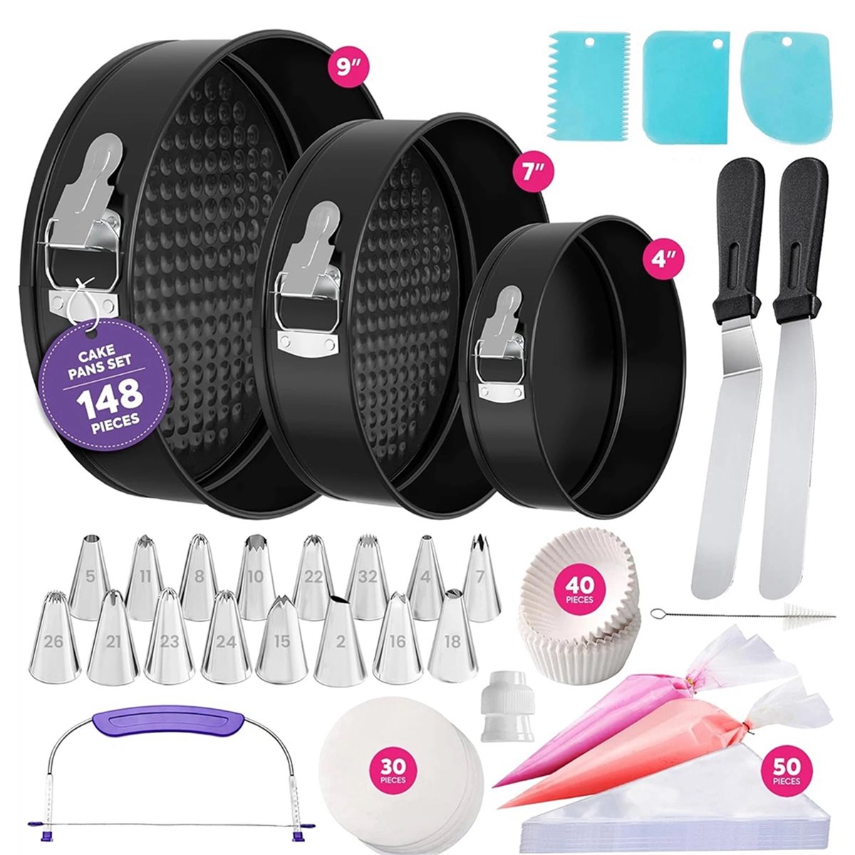 2026 Trend 148-delige taartvor - Springform Pan Set recensie en prijs