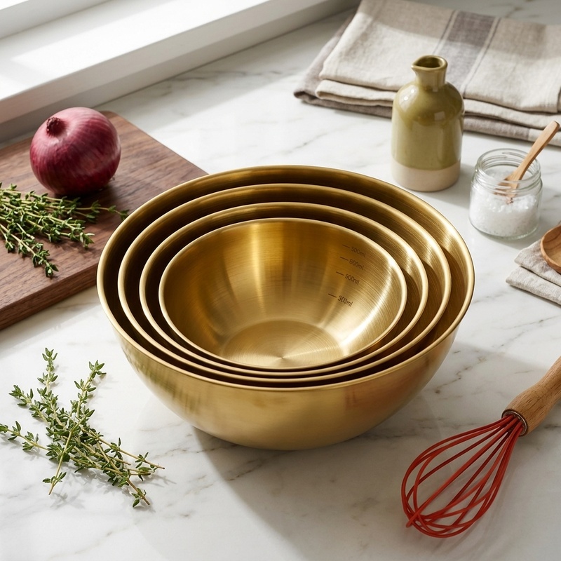 3-delige roestvrijstalen mengk - Baking Kitchen Set recensie en prijs